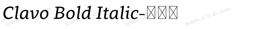 Clavo Bold Italic字体转换